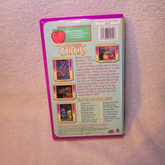 Barney Super Singing Circus 2000 VHS Movie Dinosaur Kids show - Picture 7 of 7